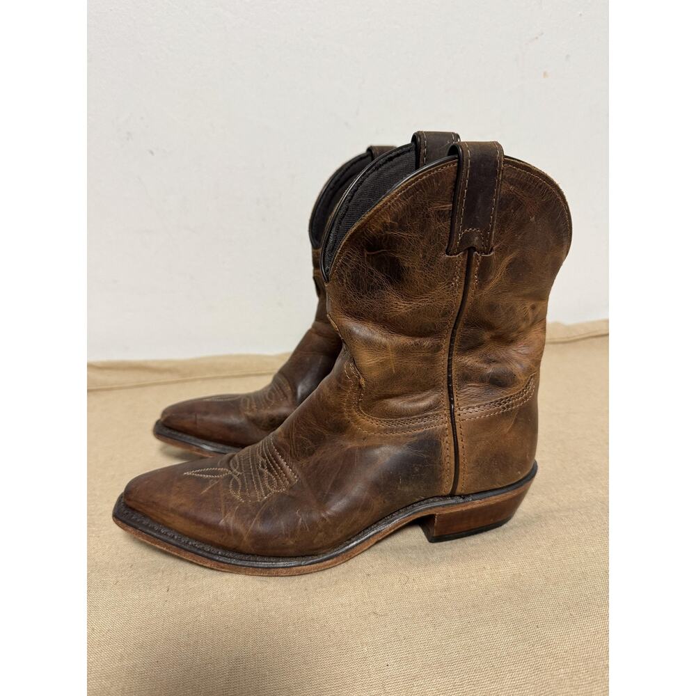 Western Cowboy Boots Women’s Size 6.5 Leather Made in USA Pointed Toe